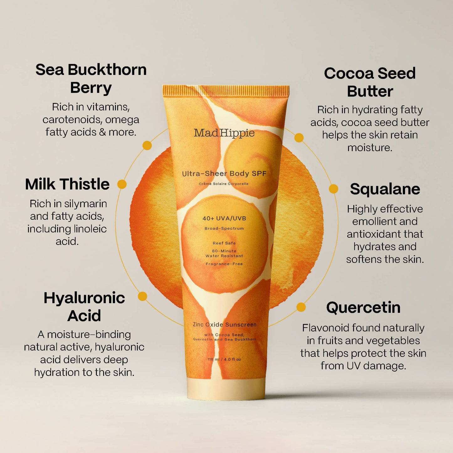 Ultra Sheer Body SPF 40 | with Carrot Seed, Quercetin and Sea Buckthorn