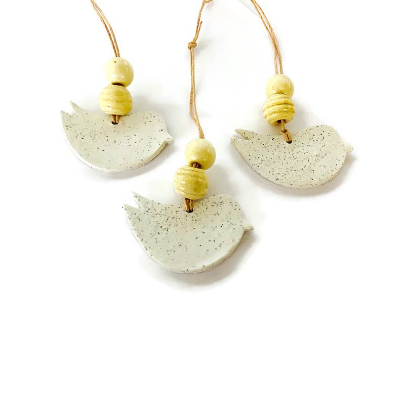 Clay Dove Christmas Ornaments Handmade