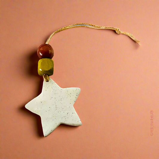 Rustic Star Christmas Ornaments, Cottagecore Aesthetic